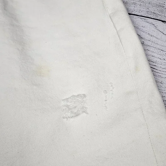 Zara Denim Skirt White Distressed, Size S - Picture 4 of 13